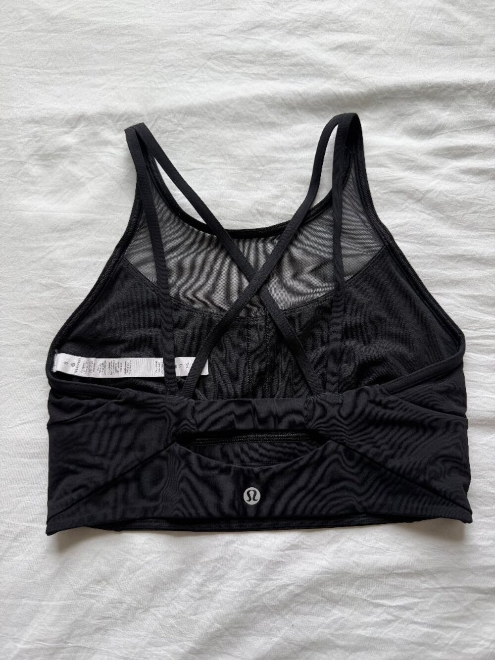 Lululemon Black Mesh Sports Bra 8